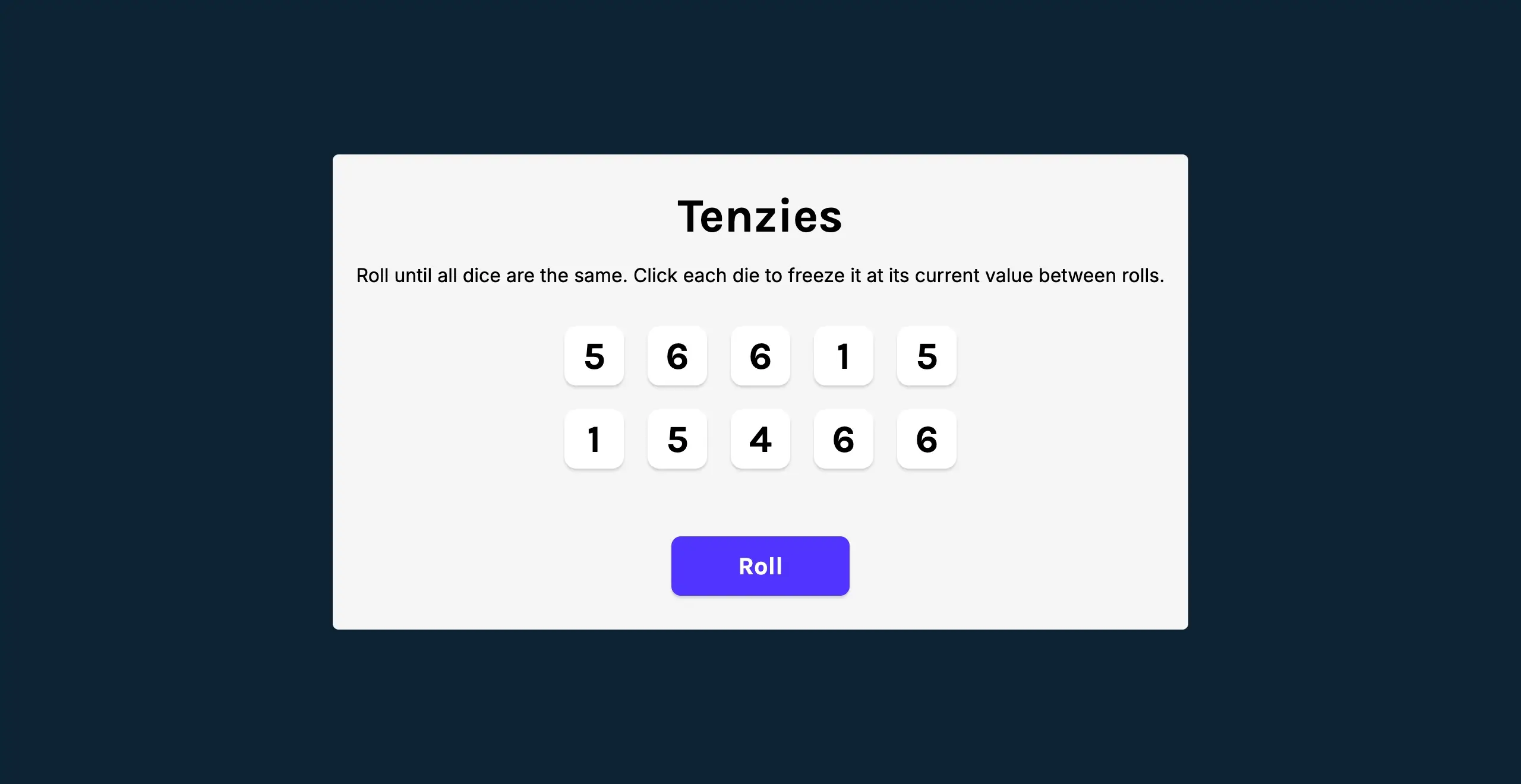 Tenzies Game